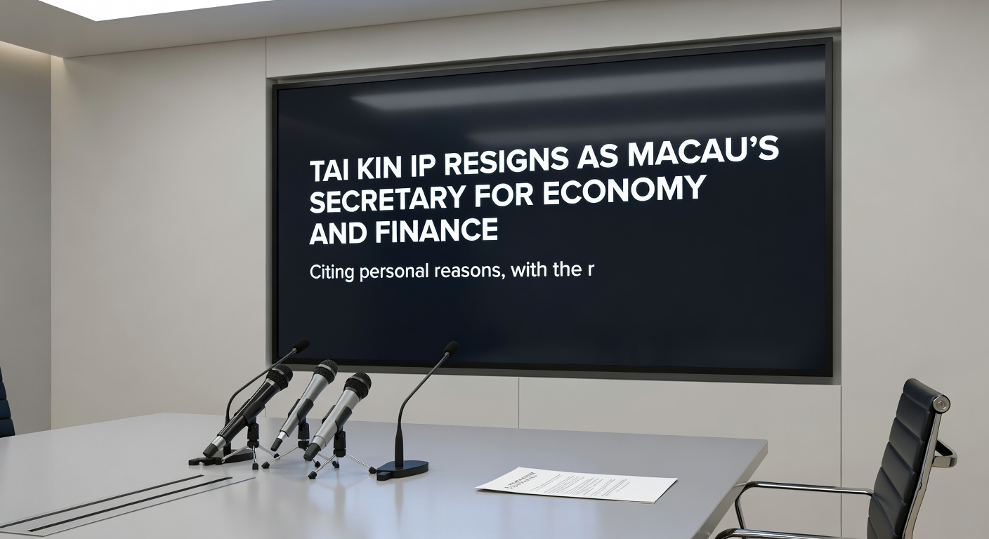 Close-up of official Macau government buildings against a backdrop of casino lights, symbolizing the blend of administration and industry