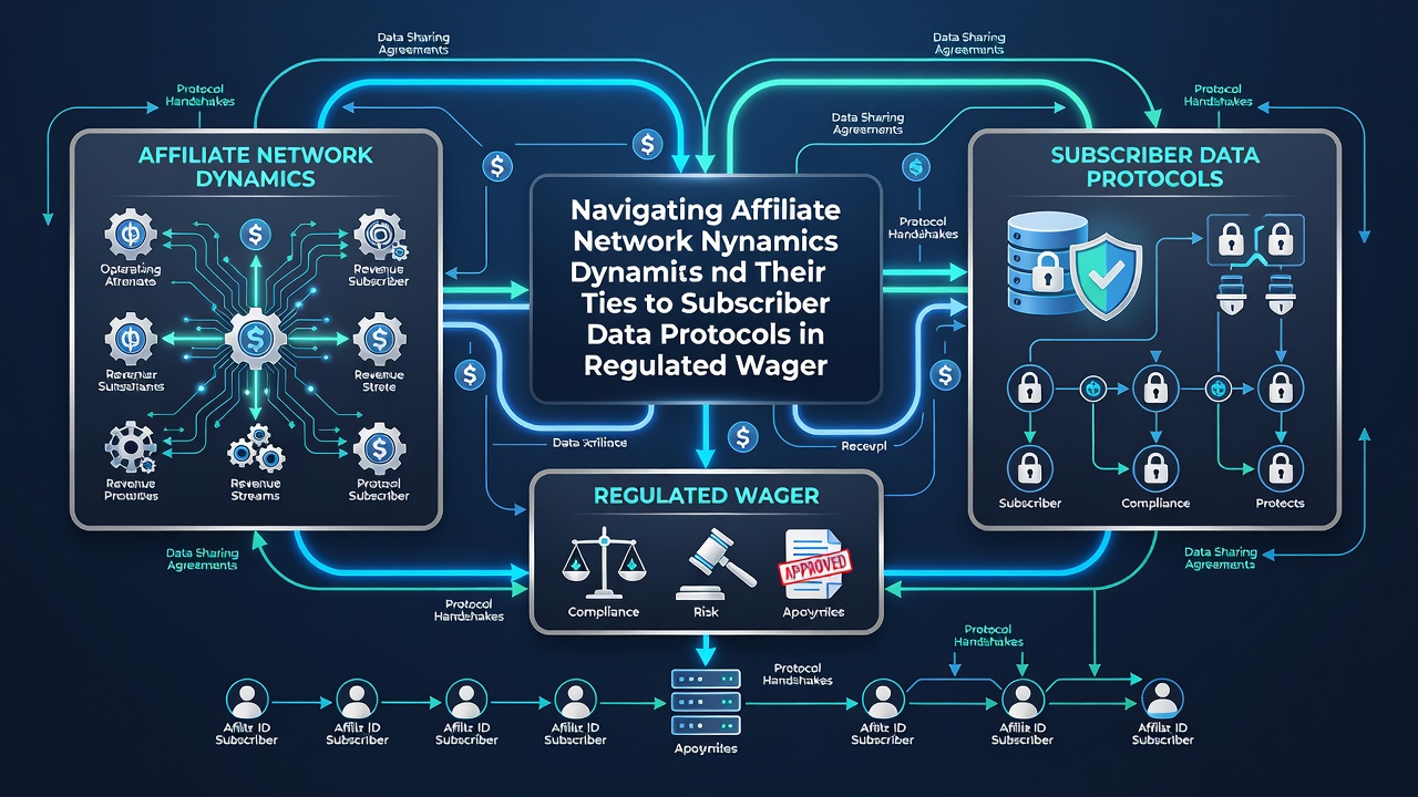 Flowchart depicting data protocol checkpoints between affiliates and wagering portal subscriber systems