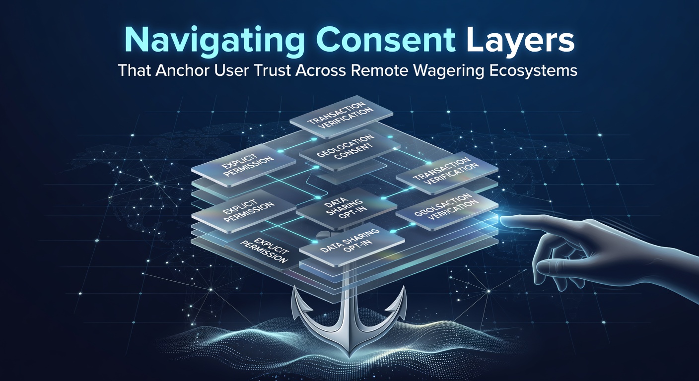 Visual representation of layered consent structures in digital wagering interfaces showing user approval stages