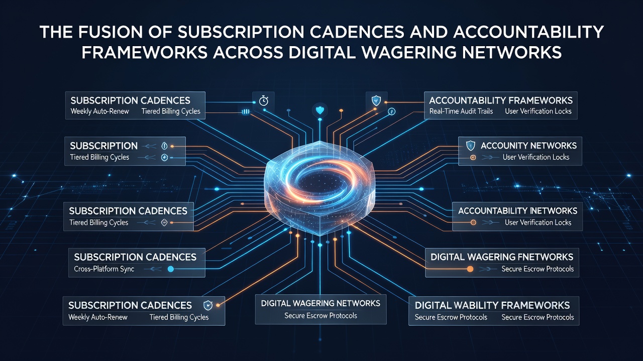 Digital wagering network dashboard showing subscription management and accountability tracking interfaces side by side
