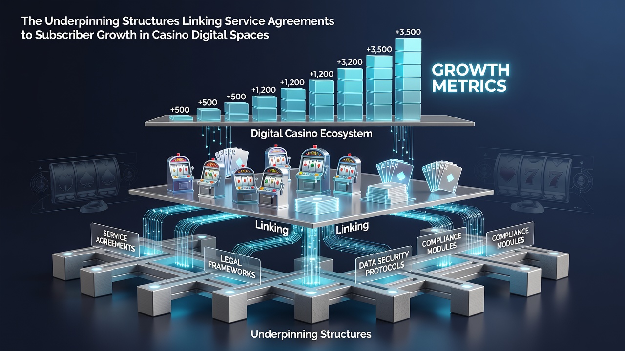 Analytics dashboard displaying subscriber growth trends connected to updated service agreement implementations
